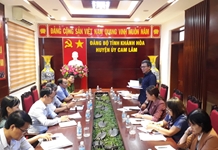 Ban Tuyên giáo Tỉnh ủy làm việc với Thường trực Huyện ủy Cam Lâm về công tác tuyên giáo